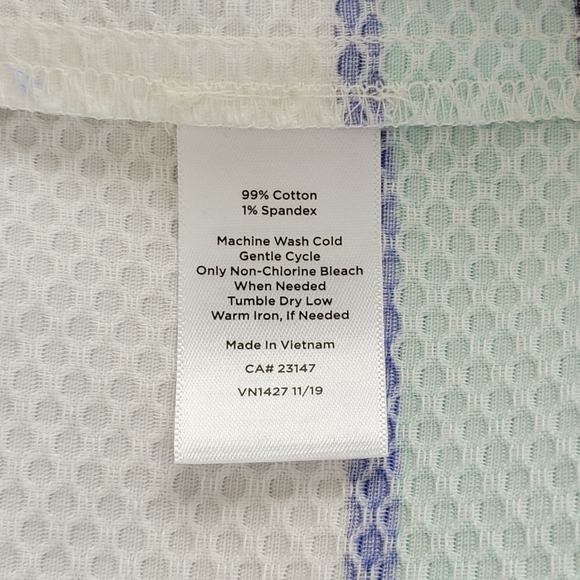 NEW Talbots Striped Sleeveless Sheath Midi Dress Textured Spring Summer Blue 10p - Picture 11 of 11